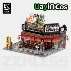 MiHoYo Official Zenless Zone Zero PVC Scene Building Block Assembly Anime Figure Model Toys Accessories Game Street Kids Ornamen