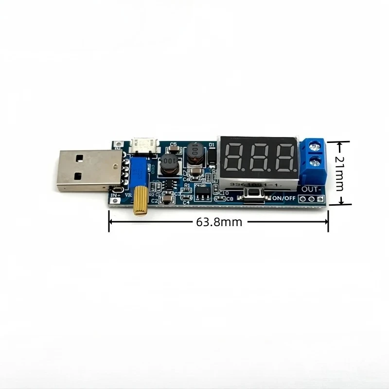 USB Boost Module DC-DC 5V To 3.3V/24V USB Boost Power Supply Module USB DC Converter 12V Adjustable Out DC 1.2V-24V