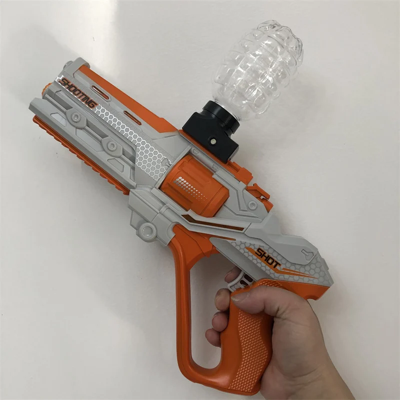 Electric High-speed space Gel Ball Toy Gun Burst orange Plug And bottle Magazine For Outdoor Interactive Parent-child Games