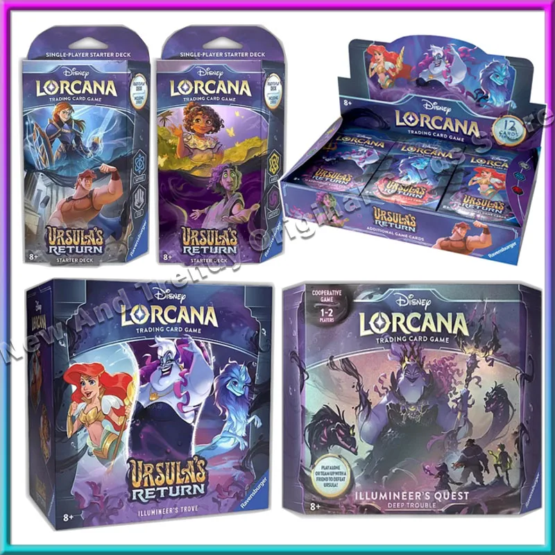 TCG English Original Disney Lorcana - Ursula’s Return Starter Deck - Family Madrigal Booster Box Cards