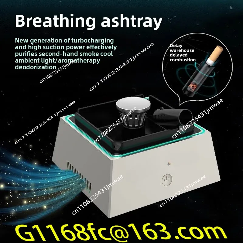Intelligent Ash Tank Automatic Cleaning USB Charging Car Ash Tank Home Office Deodorization