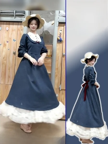 

Женское модное платье больших размеров с принтом в горошек, весеннее, с бантом, А-силуэт, из мягкой ткани, в студенческом стиле, элегантное