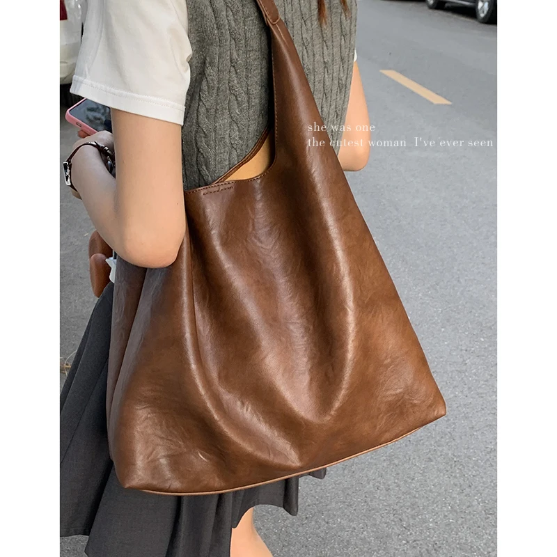 

Retro Large Capacity Underarm Bag for Women 2025 New Fashion Korean Tote Single Shoulder Bags