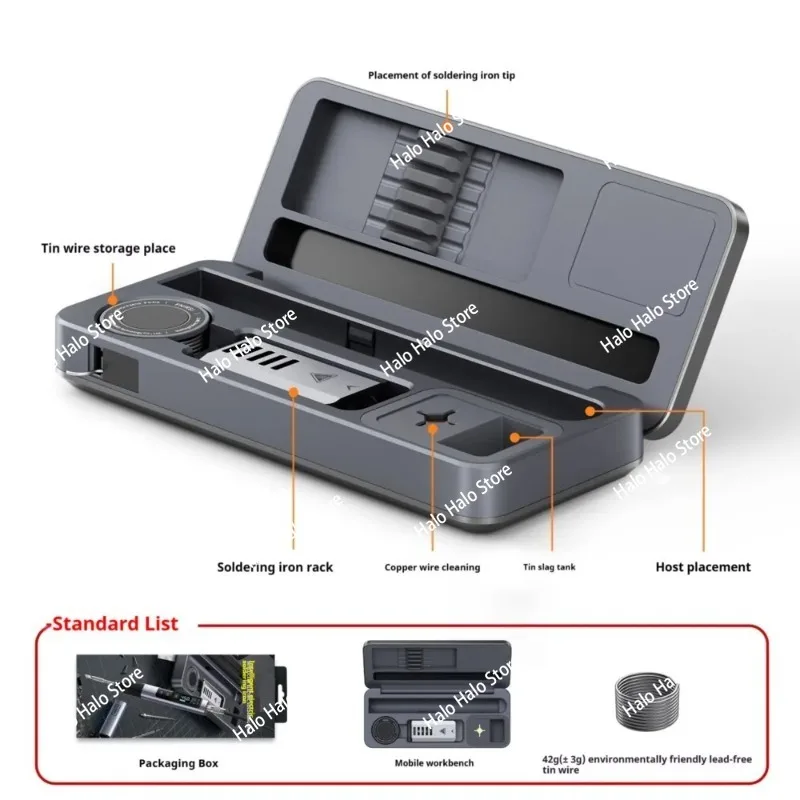 Smart soldering iron HS-02A/B Mobile workbench storage box Soldering iron set