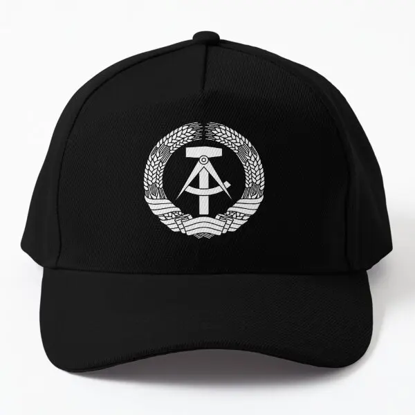 Ddr Coat Of Arms White  Baseball Cap Hat Solid Color Boys Casquette Printed Sun Mens Fish Snapback Black Czapka Bonnet  Women