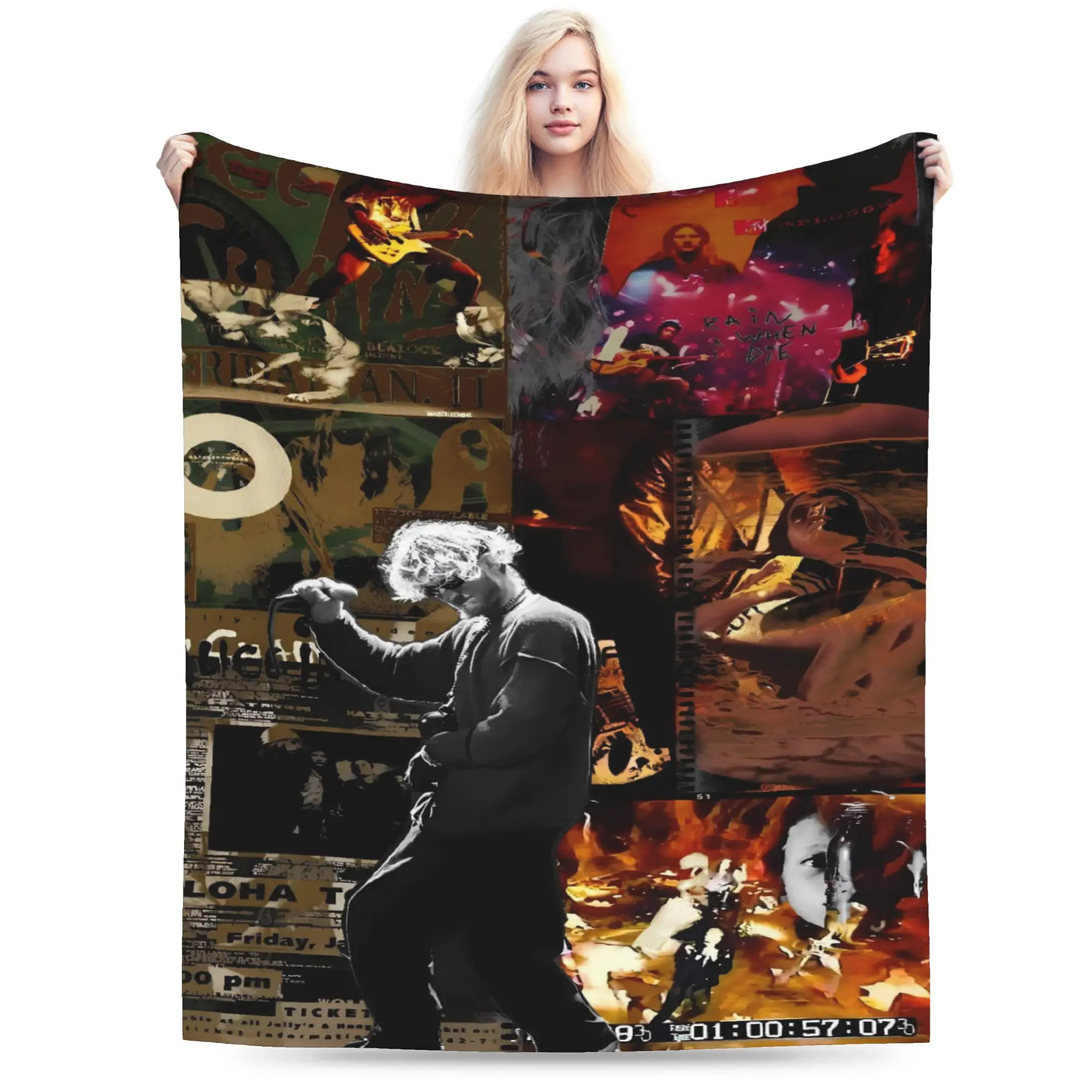 Classic Band Alice In Chains Super Soft Blankets  Travel Office Plush Throw Blanket Couch Chair Flannel Bedspread Sofa Bed Cover