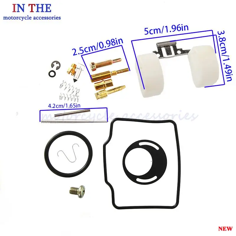 NEW Durable JH70 Horizontal Engine 70cc Carburetor Repair Kit: Plunger Diaphragm & Float Included for Motorcycle Dirt Bike