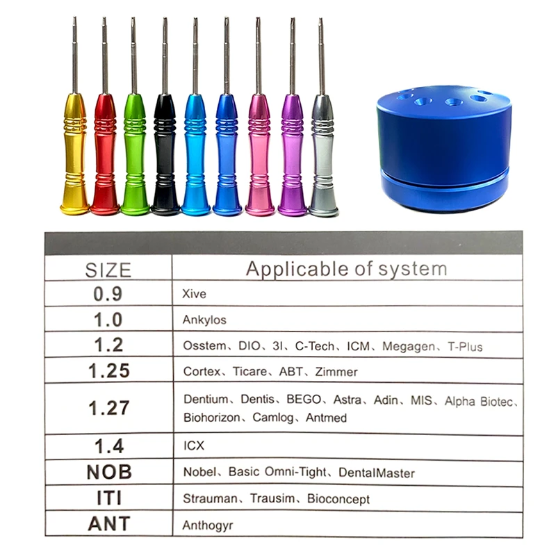 1Pc Dentist Colorful Implant Screw Driver Micro Screwdriver Laboratory Dentist Implants Drilling With Handle Dentistry Tool