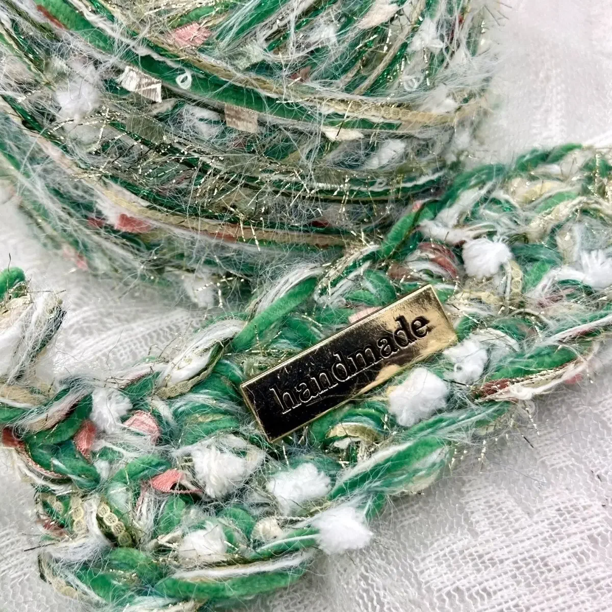 Christmas Green Yarn Mixed Thread, DIY Hook Weaving Material, Booklet Rope, Handmade Bag, Scarf, Hat, Knitting, Christmas, 100g