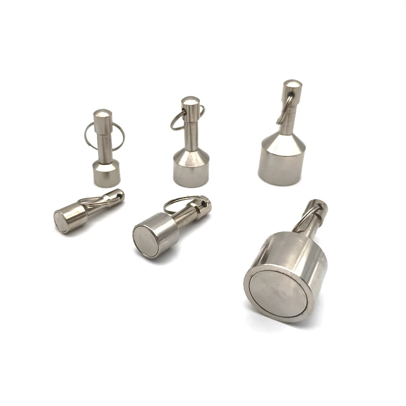 Super Strong Magnetic Pocket Metal Magnet Check Car Keys Keychain Split Ring Keyring Hanging Holder Hooks Portable Outdoor Tools