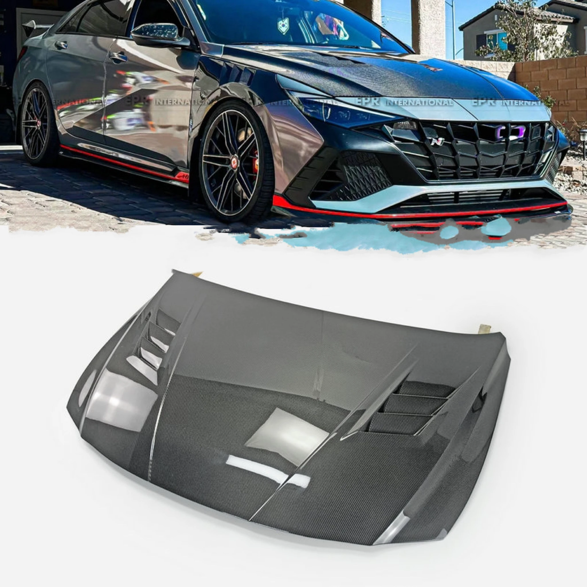 

Подходит для 21+ Hyundai Elantra/Avante N (CN7) вентилируемый капот типа EPA Elantra N