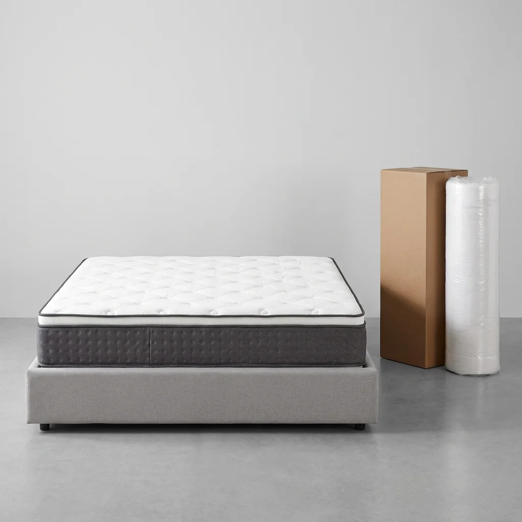 Factory Price High Quality King Queen Size Double Bed Polyester Flocking Fabric Foam Mattress