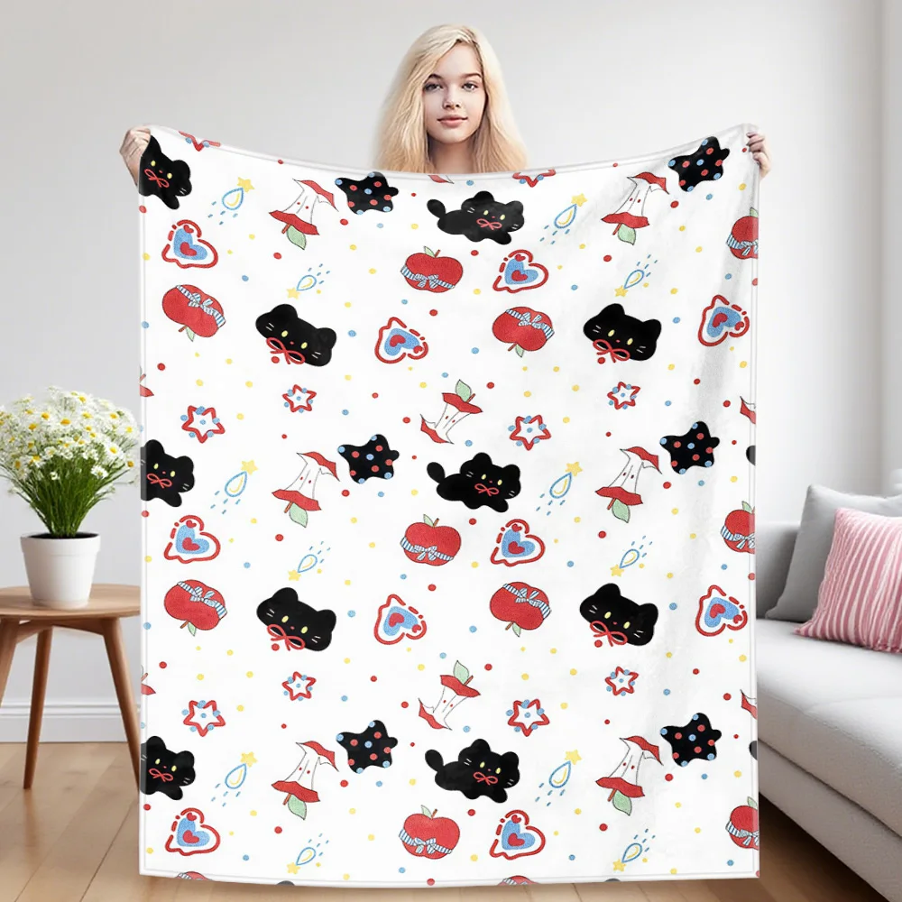 Kitty Nap Blanket,Flannel Blanket,Suitable For Sofas,Beds,Cars,Rooms,Offices,Camping,Exquisite Gift Blankets