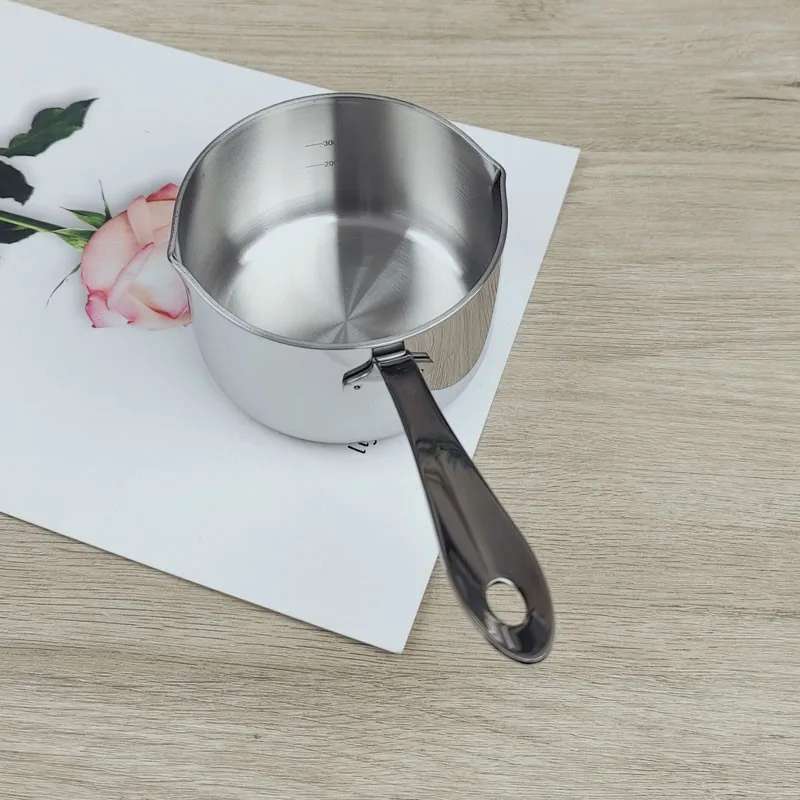 Quality 304 Stainless Steel Coffee Pot Milk Pot Melted Butter and Cream Thickened Induction Cooker Available