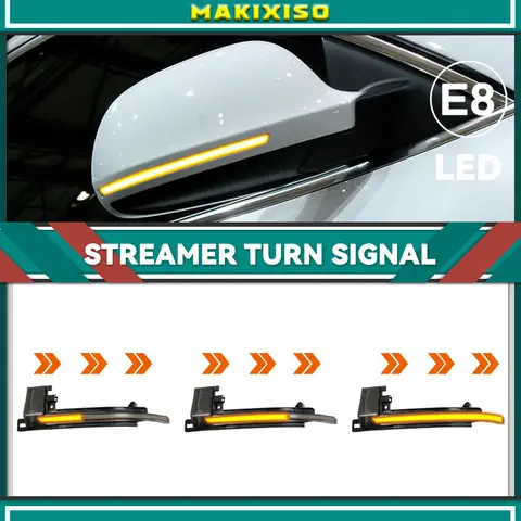 For Audi A3 8P Q3 A6 S6 A4 A5 B8  S4 S5 S6 A8 D3 8K S8 2PCS Dynamic Turn Signal LED Side Mirror Indicator Blinker Repeater Light