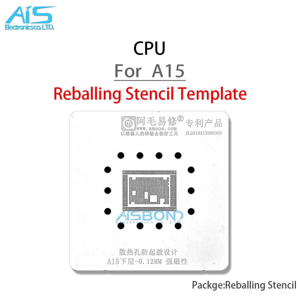 Amaoe BGA Stencil Reballing Template Station Kit For iPhone 13 Pro Max Mini 13Pro 13ProMax A15 CPU Graphics IC Positioning plate