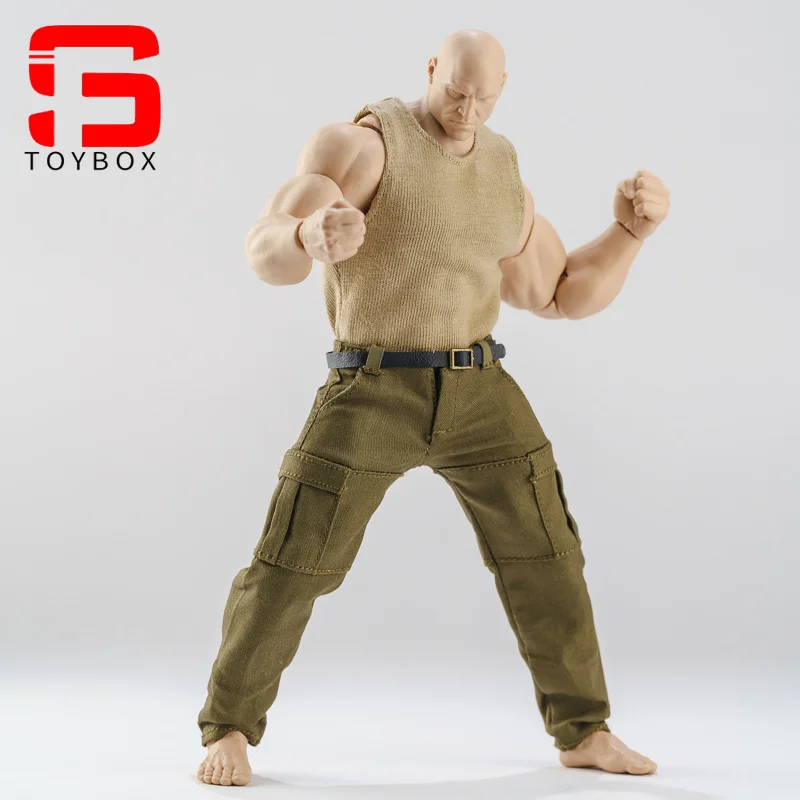 1/12 skala Enge Weste Arbeit hosen Kleidung Zubehör Modell Für 6'' Starke Muskel Männliche Soldat Action Figur Körper Puppen