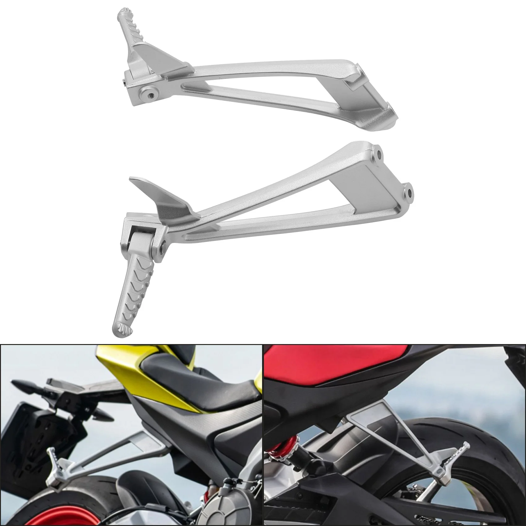 

Rear Passenger Footpegs Footrests Mount Bracket For Aprilia RS660 Tuono 660 2021-2025 Motorcycle