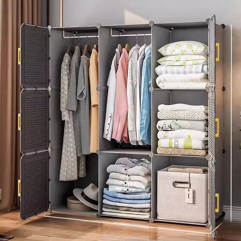 Space Saving Organizer Closet Open Plastic Cabinet Minimalist Makeup Wardrobe Fabric Shelves Vestidores Lounge Suite Furniture