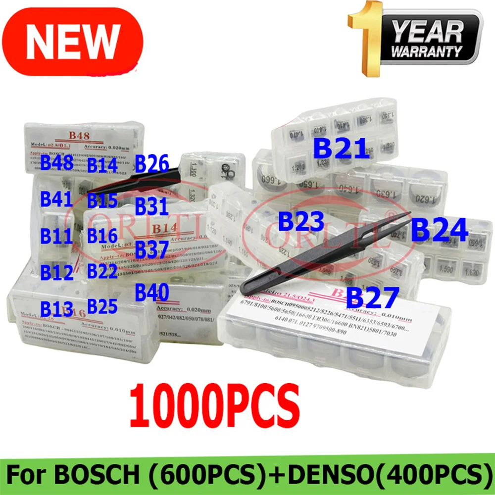 1000 Uds juntas CR cuñas de inyector B11,B12,B13,B14,B21,B23,B24,B27 B16,B22,B25,B26,B31,B48, arandelas de boquilla ajustables para BOSCH DENSO