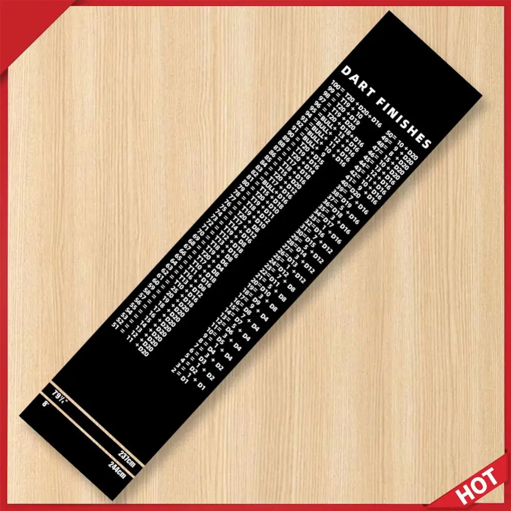 

Dart Carpet with Throw Lines Darts Mat Checkouts Professional Darts Mat Dart Points and Flooring Protector for Dart Game
