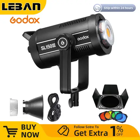 Godox SL150III 5600K White Version LED Video Light Bowens Mount Daylight Balanced 2.4G Wireless X System Control by APP