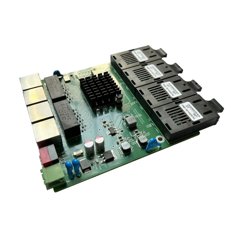 Xallcom 8 Port Unmanaged Mining Intrinsic Safety Ethernet Switch PCB Board RJ45 Console Port Connector Device Stock Available