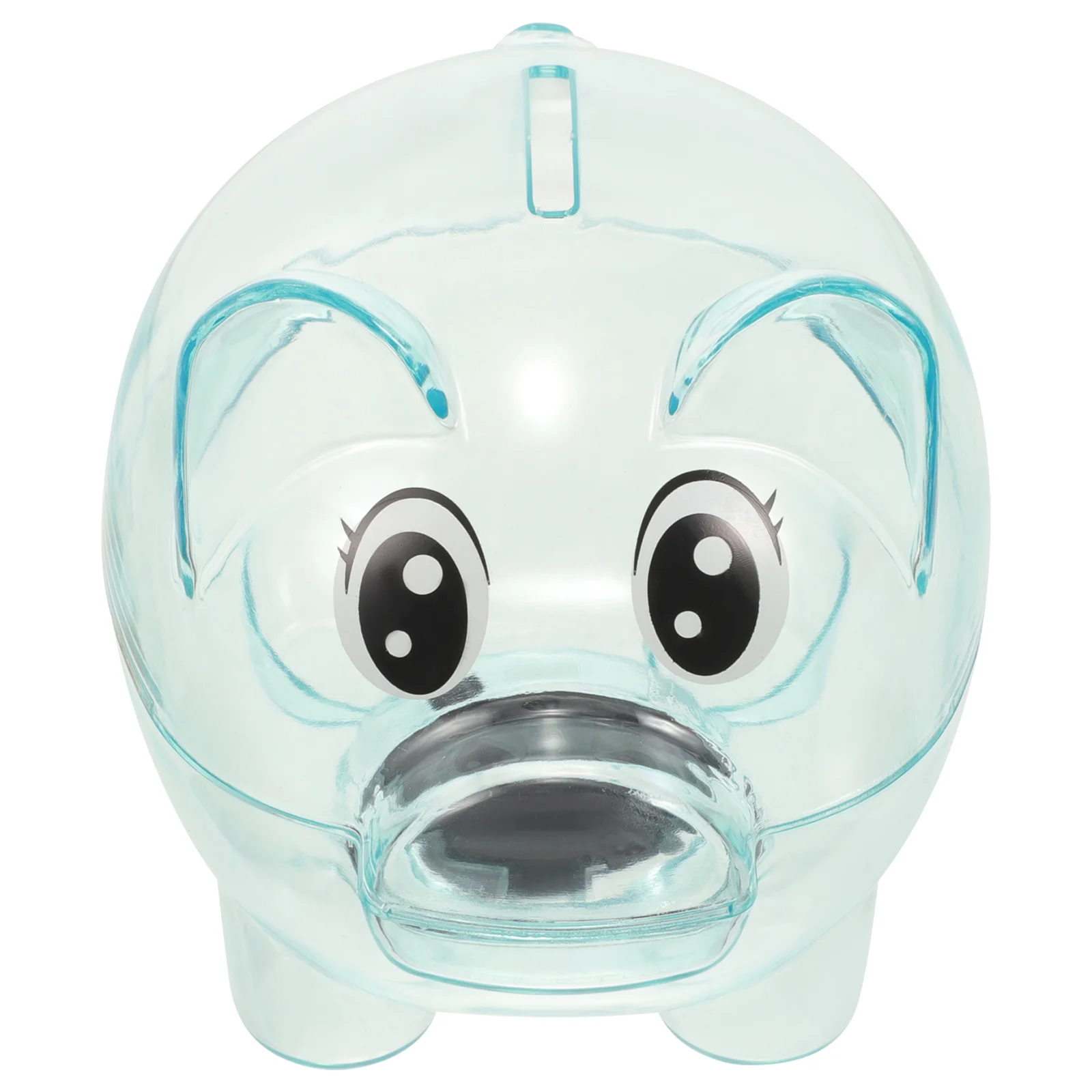 Piggy Bank Plastic Transparent Money Saving Box Coins Cartoon Pig Shaped Piggies Bank Coin Case for Kids Gift(Coffee)