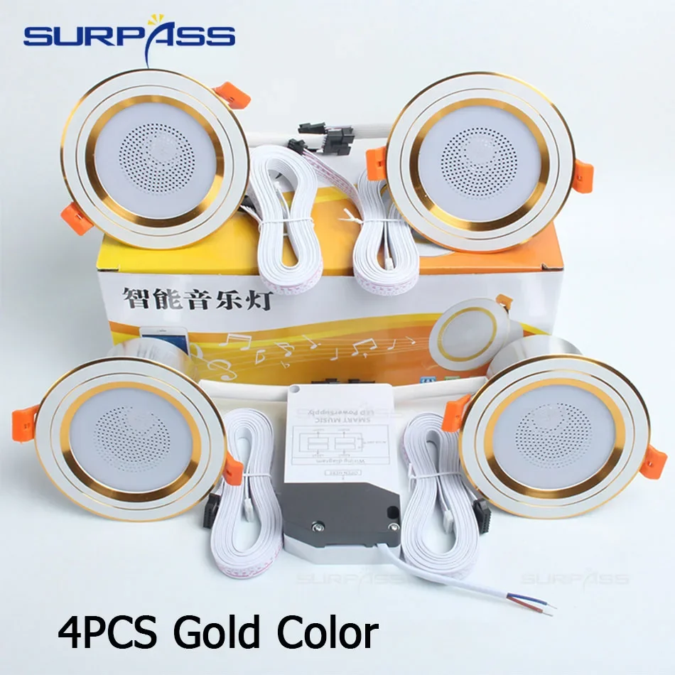 สมาร์ทเสียง BT หมุนดิสโก้ DJ Party เสียงดีเพลงโคมไฟเพดานลำโพงเปลี่ยนสีแสงได้ลำโพง LED