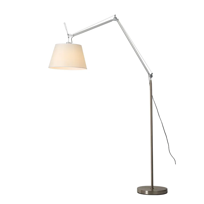 

Italian medieval style mechanical arm adjustable, long pole folding bedroom bedside atmosphere fishing floor lamp