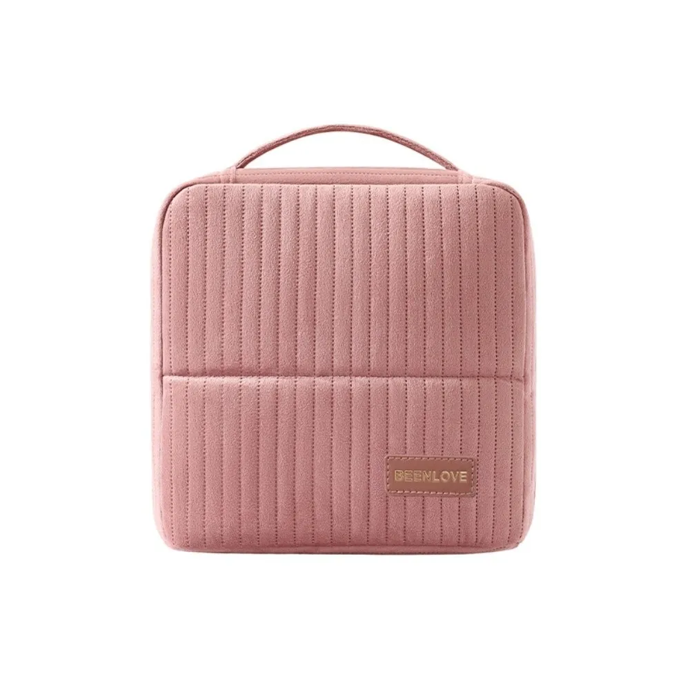 Portable Stands up Cosmetic Bag Waterproof Short Organizer Pouch Large Capacity Multi-pocket Makeups Bag Travel Use