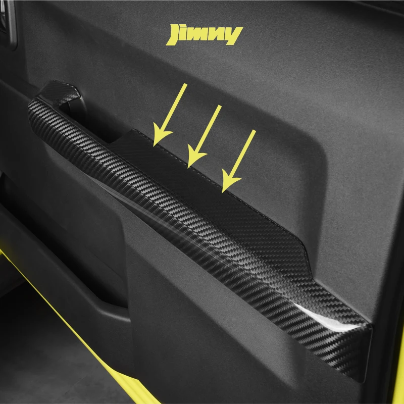 Real Carbon Fiber Car Inner Door Handle Cover Protector Styling Accessories Interior Modification For Jimny Jb64 Jb74 2023 2022