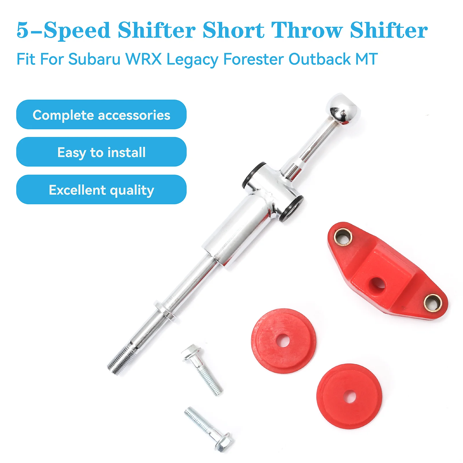 

Racing 5-Speed Short Shifter & Bushing Kit For 08-14 Subaru WRX Legacy GT Forester Outback Car Accessories