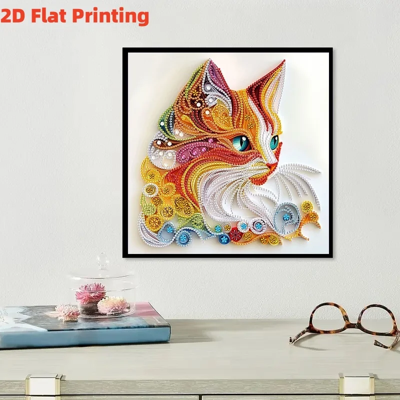 5D DIY Diamond Painting Flower Kit Kitten Decoration DIY Alien Diamond Mosaic Art Gift Crafts Wall Home Decoration