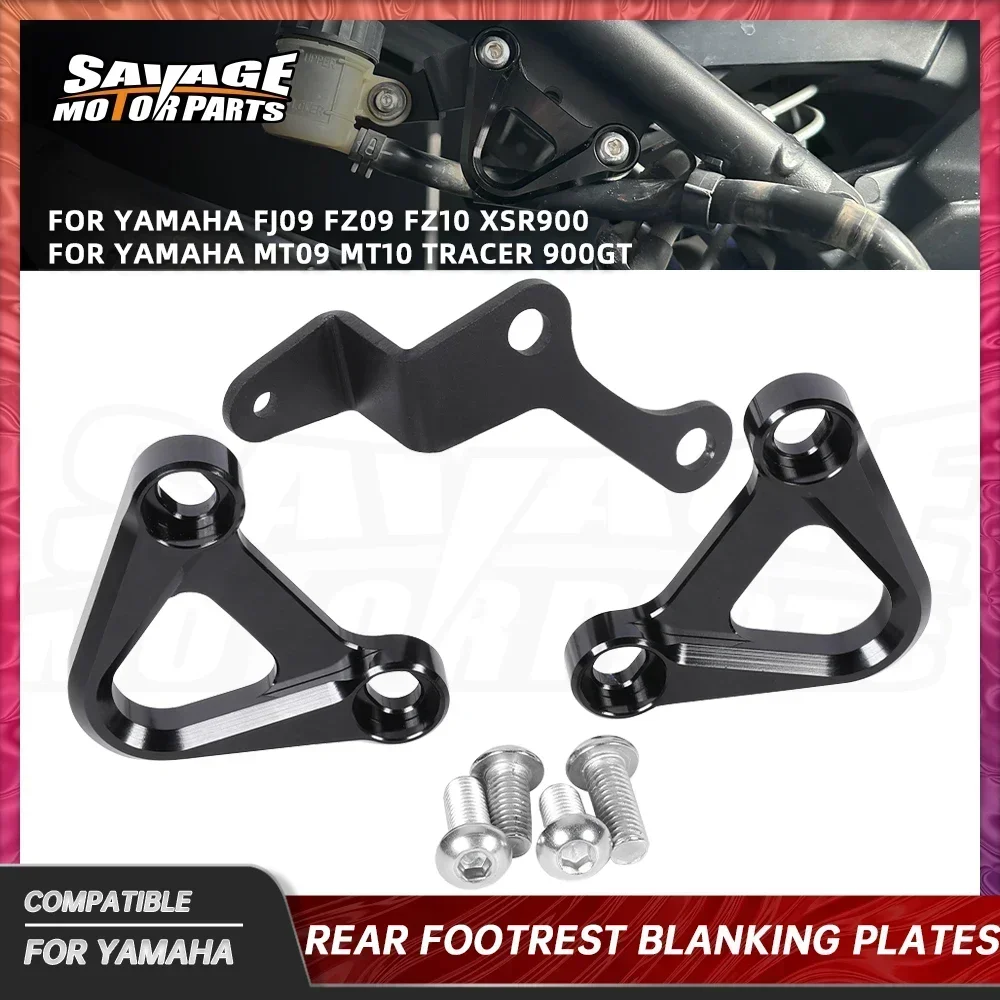 2024 MT10 Rear Footrest Blanking Plates For Yamaha MT-09 Tracer 900GT MT-10 SP XSR900 2014 Racing Hook Foot Rest Foot Peg Pedals