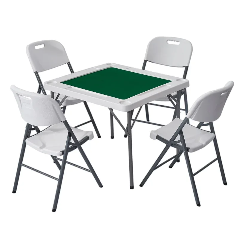 Hot Selling Outdoor Plastic Japanese Folding Portable Mahjong Tables And Chairs Set For Events Patio Game Restaurant Furniture