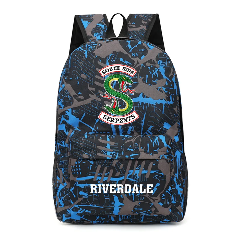 Trendy Popular Trendy Riverdale Notebook Backpacks pupil School Bags Print Oxford Waterproof Boys/Girls Laptop Backpacks