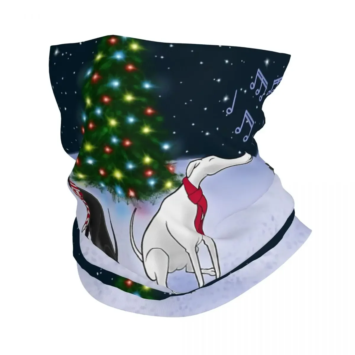 Greyhound Winter Headband Neck Warmer Women Men Hiking Camping Tube Scarf Whippet Sighthound Dog Face Bandana Gaiter