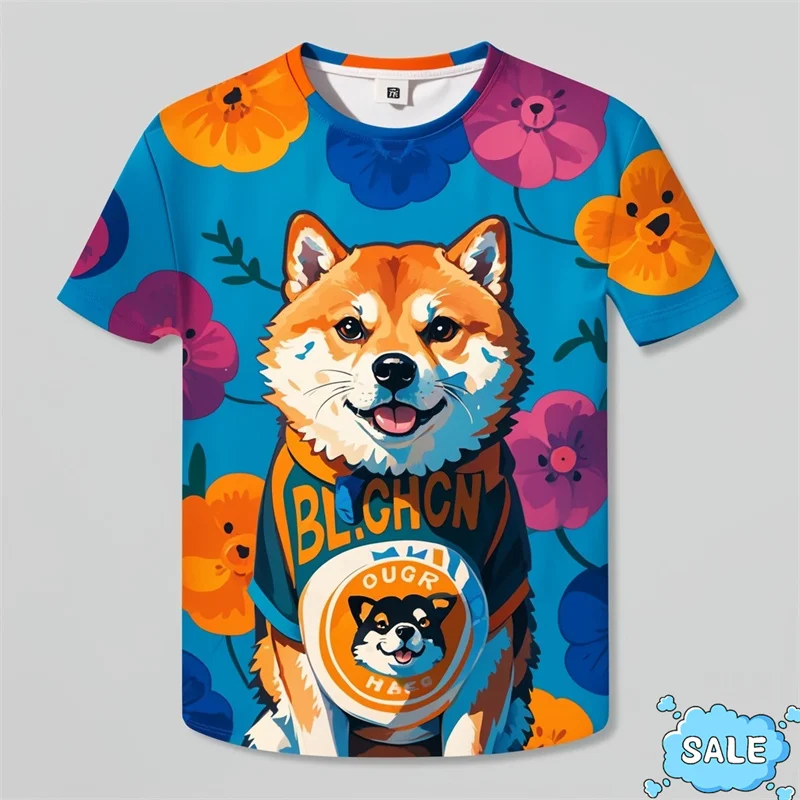 New Harajuku 3D Print Cute Doge Cheems T Shirt Shiba Inu Graphic T-Shirts Unisex Funny Streetwear T-shirts Fashion Mens Clothing