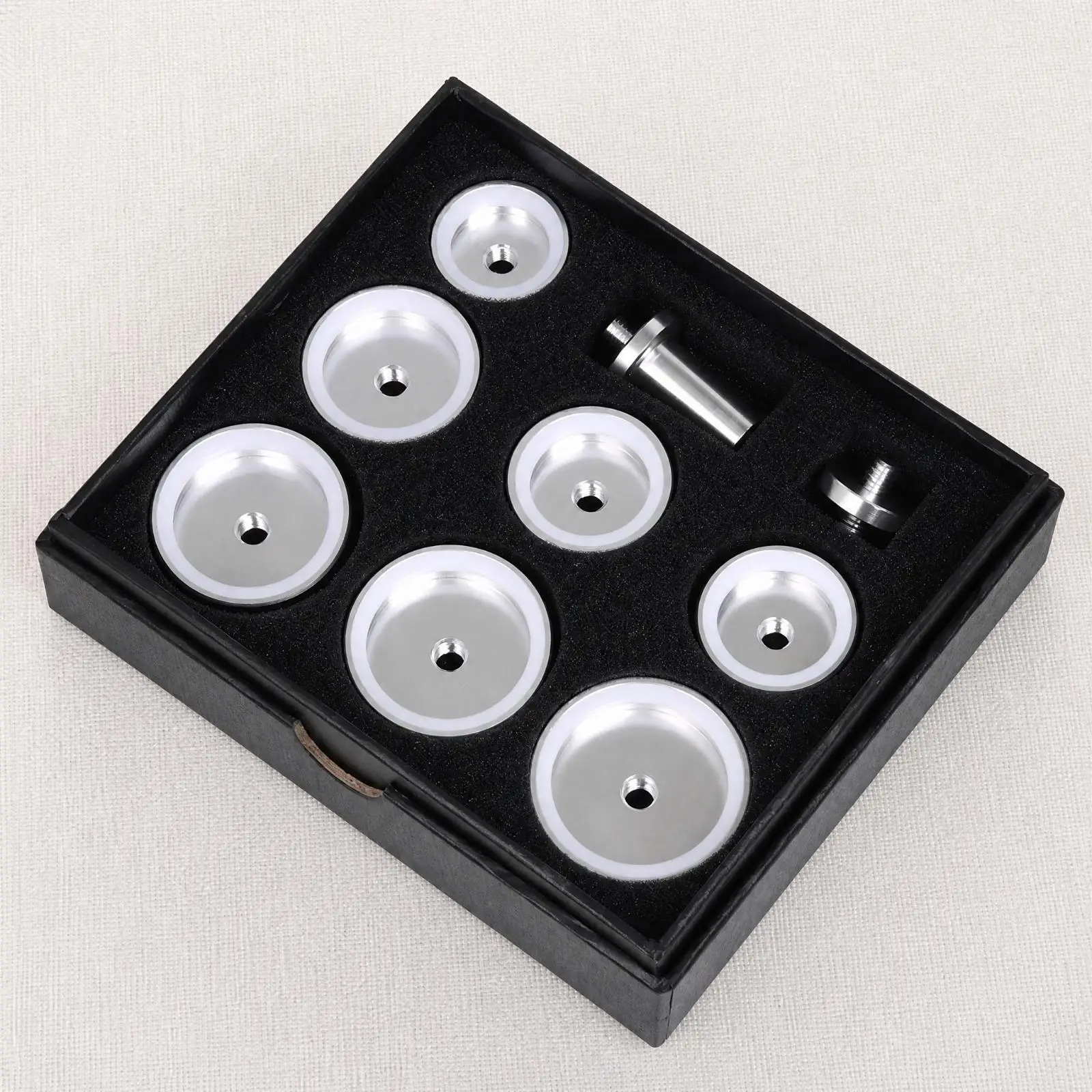 Watch Bezel Removal Tool 7pcs Press Ring Set Aluminum Alloy Watch Repair Kit for Fitting Watch Case 27mm to 40mm