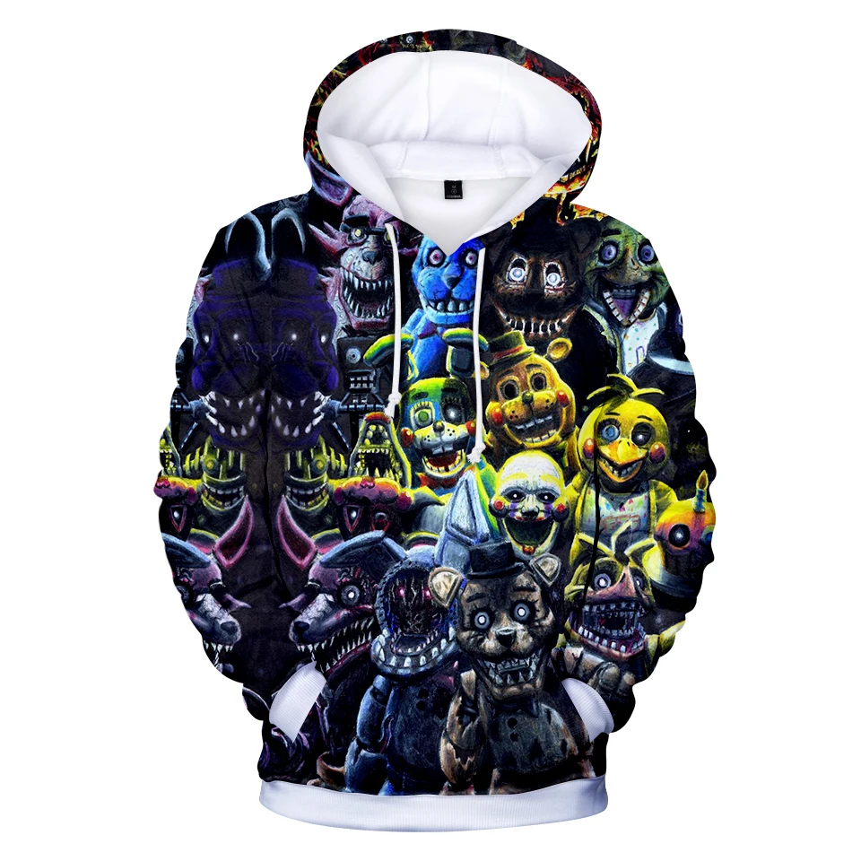 Autumn 3D Print Five Nights at FNAF Sweatshirt For Boys School Hoodies For FNAF Costume For Teens Sport Clothes Kids Tops Y2K