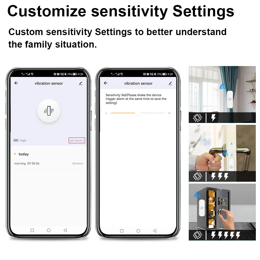 واي فاي الاهتزاز الاستشعار تويا كشف الحياة الذكية APP إشعار في الوقت الحقيقي رصد صدمة الحركة صدمة إنذار التاريخ سجل #3