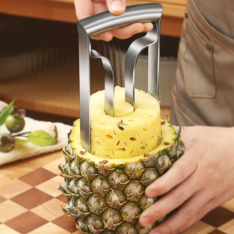 Stainless Steel Pineapple Meat Remover Pineapple Knife Eye Peeler Pineapple Core Remover Peeling Pineapple Knife, Quick and Easy