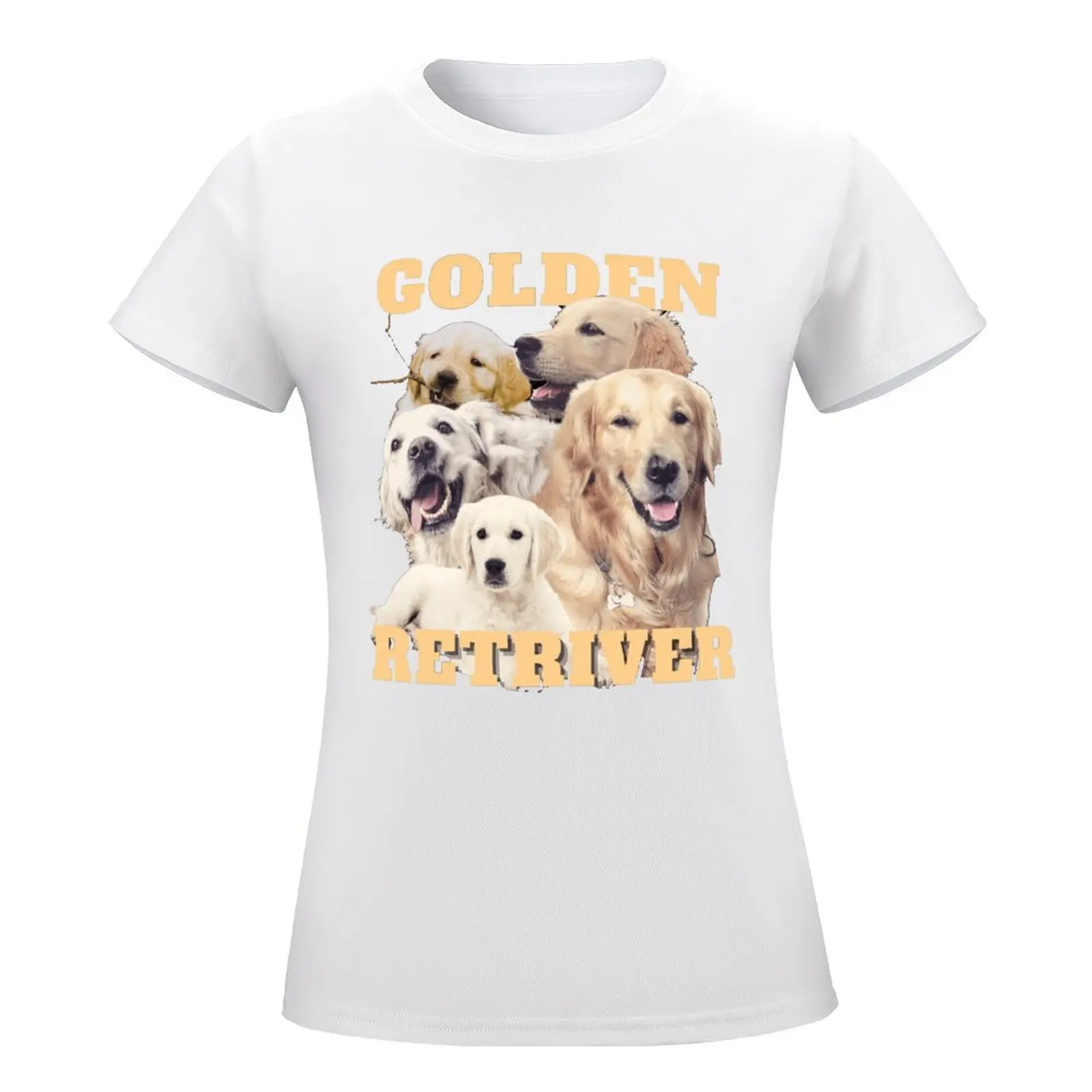 Pet Day  Golden Retriever Custom Graphic Design Unisex Crewneck Y Fashion Streetwear  Move Hot Sale  High Grade Fitness Top Tee