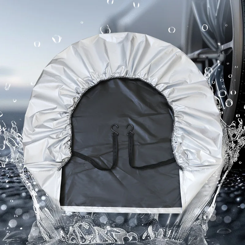 Car Tire Protective Cover 420D Oxford Cloth Spare Tire  Waterproof and Anti-dirty Polyester  Snow Modification Dust and Rain