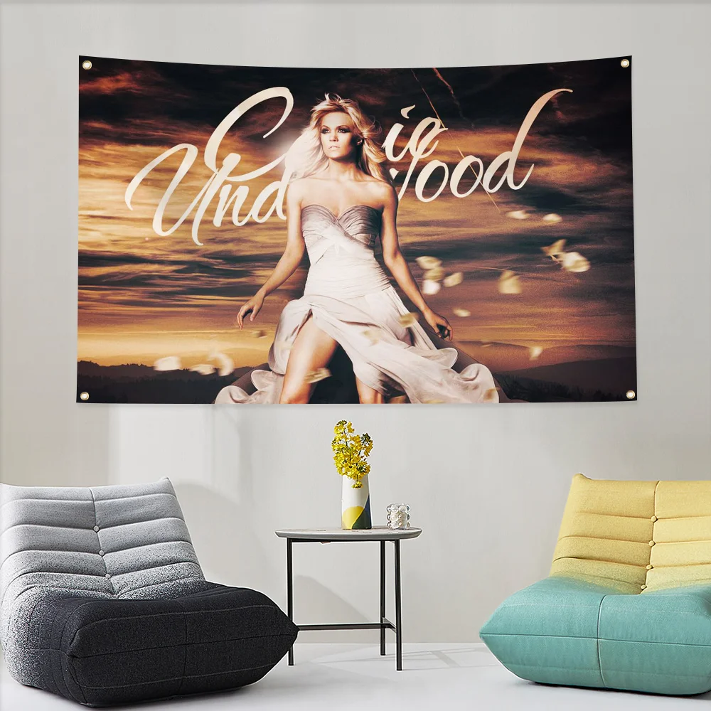 Carrie Underwood Tapestry Singer Fall Decor Wallart Flag to Hang Home Decoration Flags for Bedrooms Outdoor Garden Banners