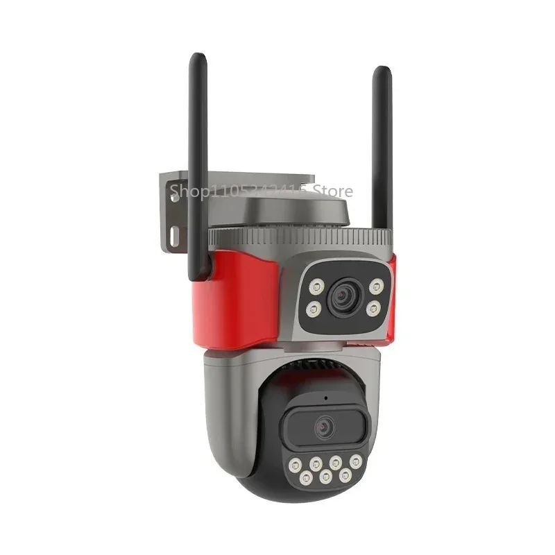 Full Color Dual-Lens Fire Recognition Network Camera 2MP HD Real-Time Alarm IP Security Camera for Indoor Outdoor Use