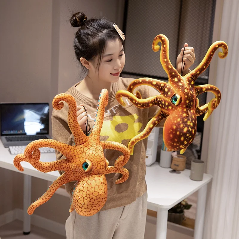 High Quality Xmas Gift Realistic Octopus Plush Toys Stuffed Simulated Squid Marine Animal Doll  Room Car Decoration