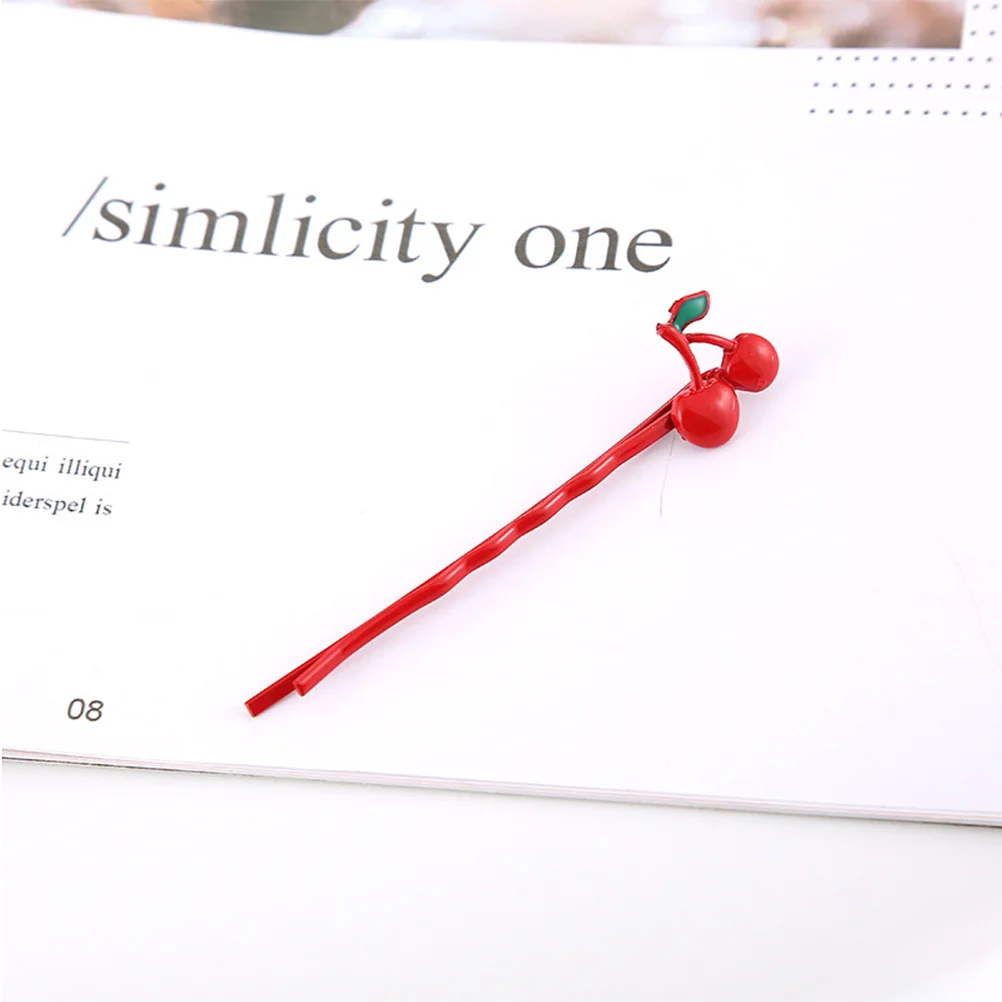 4 PCS Soft Toy Mallet Decorative Hair Accessories Fruit Hairpin Bride Strawberry Clip