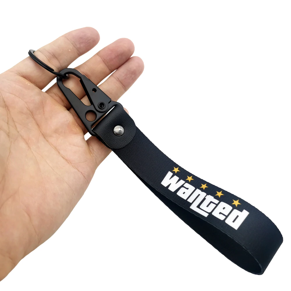 JDM Racing Japan Schlüsselanhänger aus besticktem Nylongewebe mit fünf Sternen, Schlüsselanhänger mit Stahlfederclip, Schlüsselband, Schlüsselanhänger-Zubehör – Detail 17